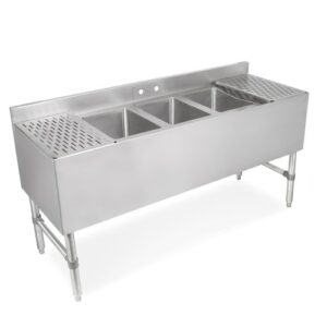 John Boos Slim-Line Undervar Sink Unit UBS3-1860-2D12-X