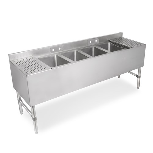 John Boos Slim-Line Underbar Sink Unit UBS4-1884-2D18